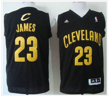Cleveland Cavaliers #23 LeBron James Black Fashion Stitched NBA Jersey