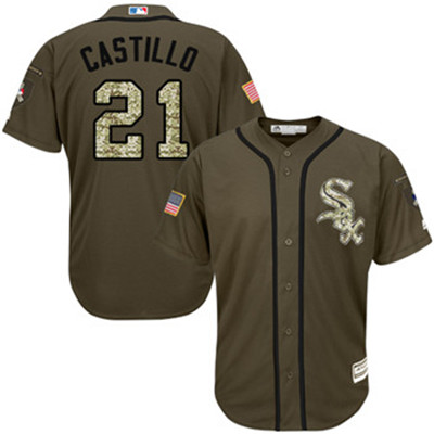White Sox #21 Welington Castillo Green Salute to Service Stitched Baseball Jersey White Sox #21 Welington Castillo Green Salute to Service Stitched Baseball Jersey