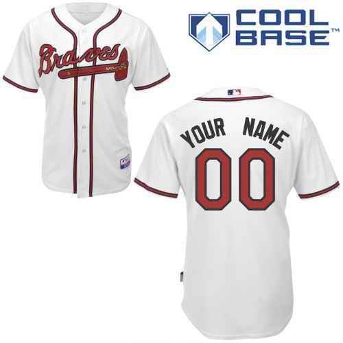 Atlanta Braves White Man Custom Jerseys