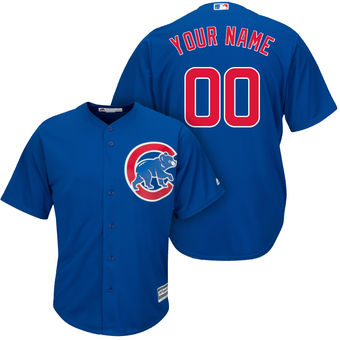 Men's Chicago Cubs Majestic Royal Cool Base Custom Jersey