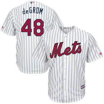 New York Mets Jacob deGrom Majestic Fashion Stars & Stripes Cool Base Player Jersey - White