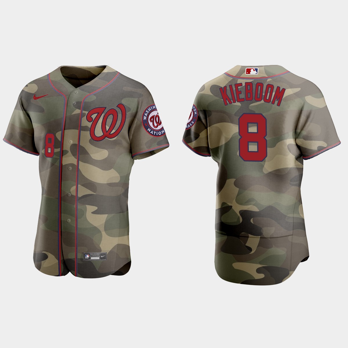 Washington Nationals #8 Carter Kieboom Men's Nike 2021 Armed Forces Day Authentic MLB Jersey -Camo Washington Nationals #8 Carter Kieboom Men's Nike 2021 Armed Forces Day Authentic MLB Jersey -Camo