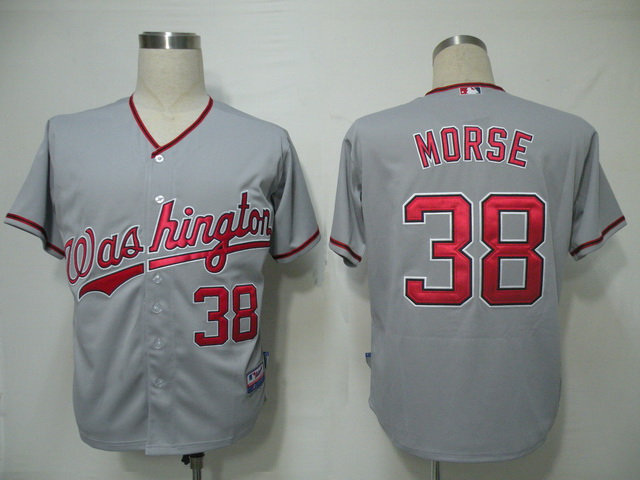 mlb Washington Nationals #38 Morse Grey(Cool Base)