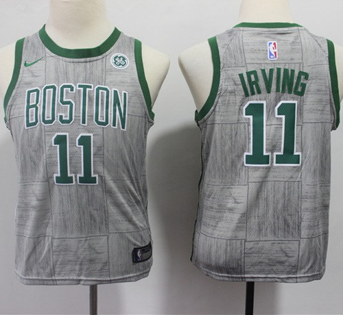 Nike Celtics #11 Kyrie Irving Gray Youth NBA Swingman City Edition Jersey Nike Celtics #11 Kyrie Irving Gray Youth NBA Swingman City Edition Jersey