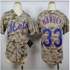 Youth New York Mets #33Harvey Camo Alternate Cool Base Stitched Baseball Jersey