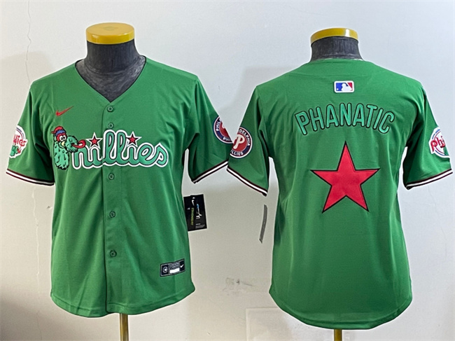 Youth Philadelphia Phillies Green Phanatic Limited Stitched Jersey Youth Philadelphia Phillies Green Phanatic Limited Stitched Jersey