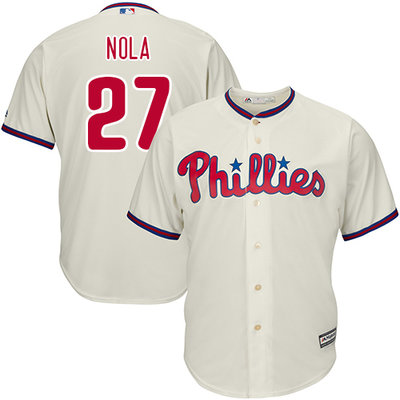Phillies #27 Aaron Nola Cream Cool Base Stitched Youth MLB Jersey Phillies #27 Aaron Nola Cream Cool Base Stitched Youth MLB Jersey
