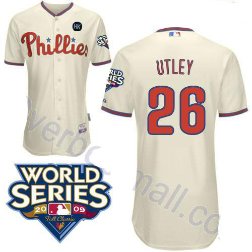 Philadelphia Phillies 26 Chase Utley Cream Youth Jerseys