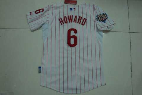 Youth MLB Jersey Philadelphia Phillies 6 Howard White Jerseys