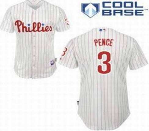 Youth PHILADELPHIA PHILLIES 3 HUNTER PENCE WHITE JERSEY
