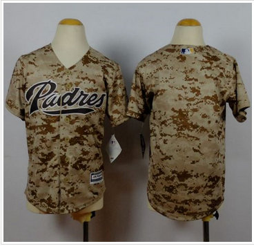 Youth Padres Blank Camo Alternate 2 Stitched MLB Jersey
