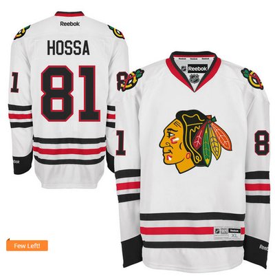 Men's Chicago Blackhawks #81 Marian Hossa Reebok Away Premier Jersey