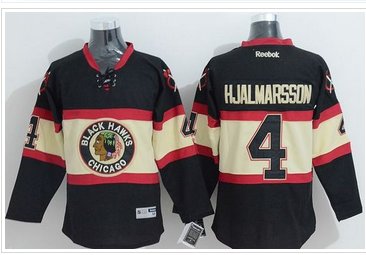 Chicago Blackhawks #4 Niklas Hjalmarsson Black New Third Stitched NHL Jersey