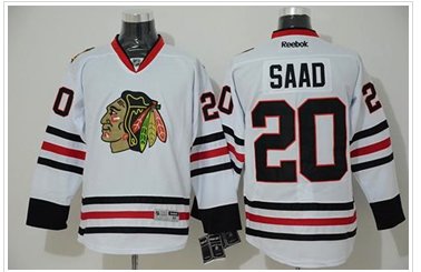 Chicago Blackhawks #20 Brandon Saad White Stitched NHL Jersey
