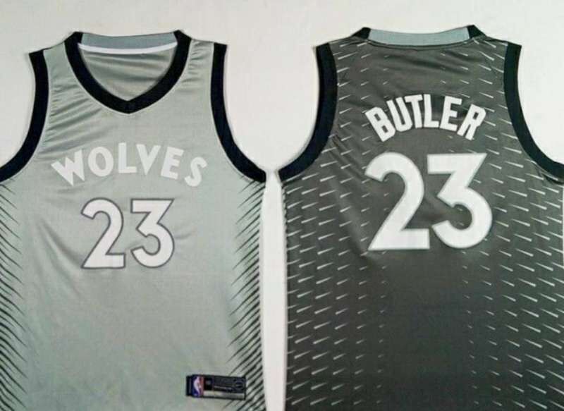 Nike Timberwolves #23 Jimmy Butler Gray NBA Swingman City Edition Jersey
