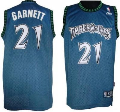Minnesota Timberwolves 21# Kevin Garnett Blue Swingman Jersey