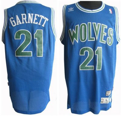 Minnesota Timberwolves 21# Kevin Garnett Blue Swingman Jerseys