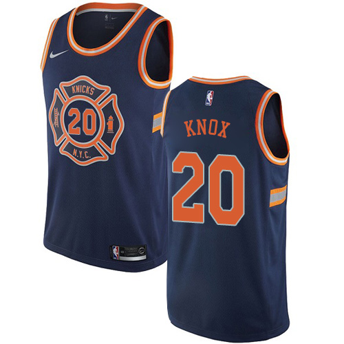 Nike Knicks #20 Kevin Knox Navy NBA Swingman City Edition Jersey Nike Knicks #20 Kevin Knox Navy NBA Swingman City Edition Jersey