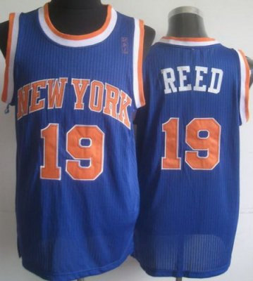 New York Knicks 19 Willis Reed Blue Hardwood Classics Revolution 30 NBA Jerseys