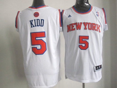 nba new york knicks #5 jason kidd white(revolution 30 swingman)