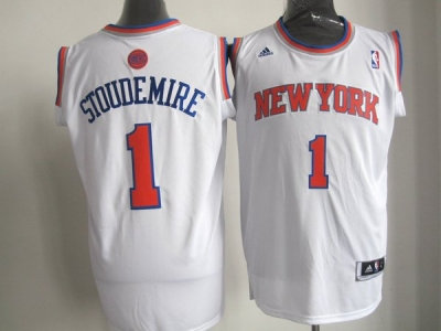 nba new york knicks #1 stoudemire white(revolution 30 swingman)