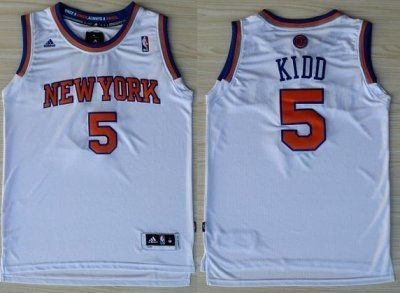 New York Knicks 5 Jason Kidd White Revolution 30 Swingman NBA Jersey New Style