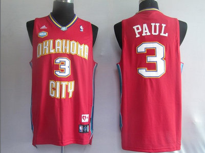 NBA Jersey New Orleans Hornets 3# Chris Paul Red（Swingman
