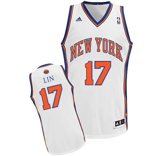 New York Knicks 17 Jeremy Lin White Jerseys
