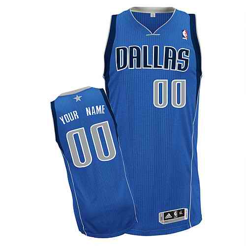 Dallas Mavericks Custom Blue Road Jersey