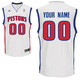 adidas Detroit Pistons Custom Replica Home Jersey