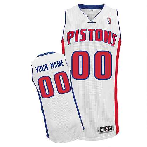 Detroit Pistons Custom White Home Jersey