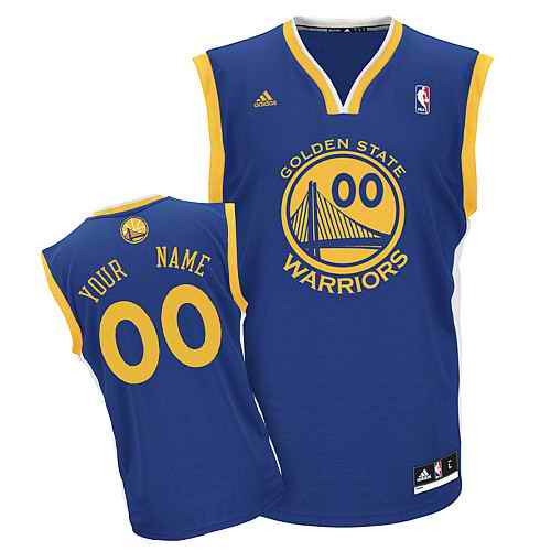 Golden State Warriors Custom Blue Adidas Road Jersey