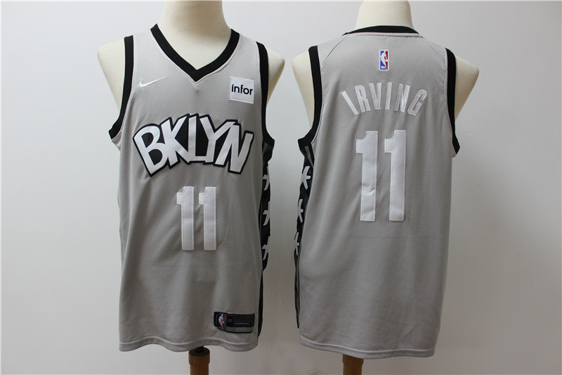 Nets 11 Kyrie Irving Gray Nike Swingman Jersey Nets 11 Kyrie Irving Gray Nike Swingman Jersey