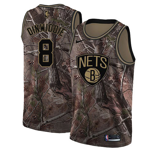 Nike Nets #8 Spencer Dinwiddie Camo NBA Swingman Realtree