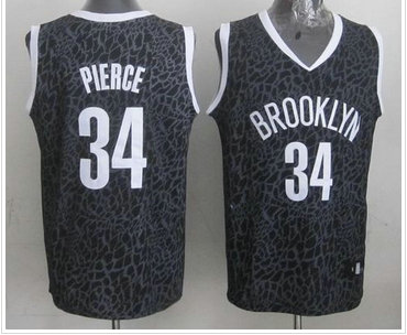 Brooklyn Nets #34 Paul Pierce Black Crazy Light NBA Jersey