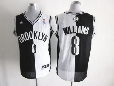 NBA Brooklyn Nets 8 Deron Williams Black Split Jerseys