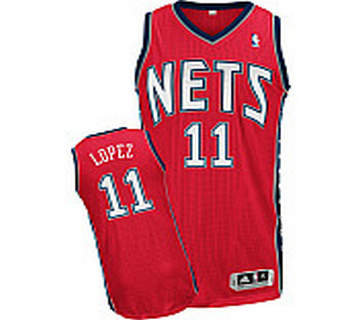 New Jersey Nets 11# Brook Lopez Revolution 30 Authentic Road Jersey