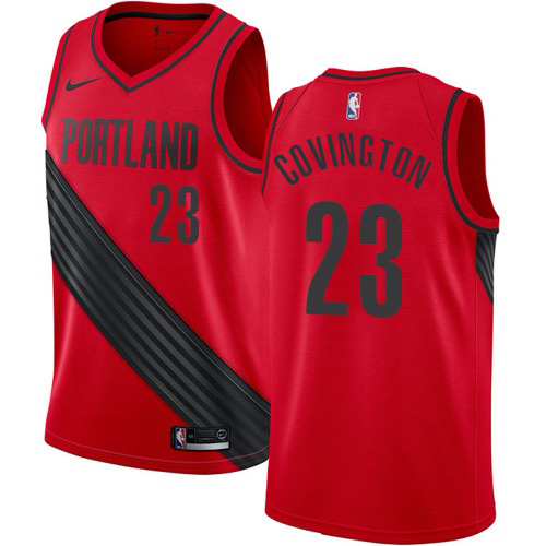 Nike Blazers #23 Robert Covington Red Statement Edition NBA Swingman Jersey