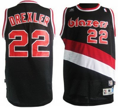 Portland Trail Blazers 22 Clyde Drexler Black Soul Swingman NBA Jerseys