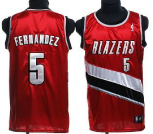 Portland Trail Blazers #5 RUDY FERNANDEZ Red Jersey