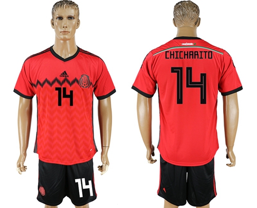 Mexico #14 Chicharito Away Soccer Country Jersey