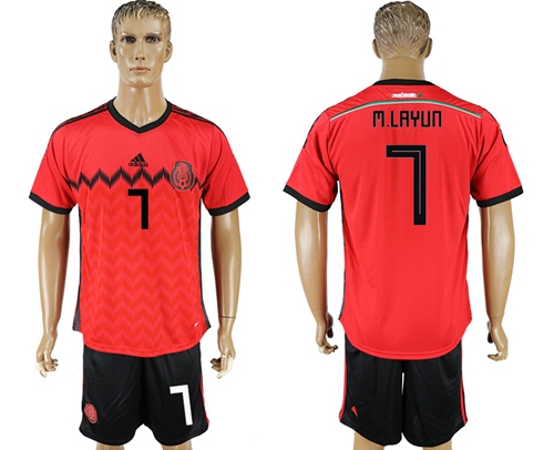 Mexico #7 M.Layun Away Soccer Country Jersey