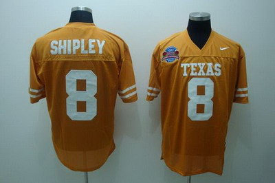 Longhorns #8 Jordan Shipley Orange Embroidered NCAA Jersey