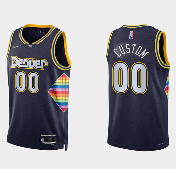 Men's Denver Nuggets Active Players Custom 2021 22 City Edition 75th Anniversary Stitched Jersey Men's Denver Nuggets Active Players Custom 2021 22 City Edition 75th Anniversary Stitched Jersey