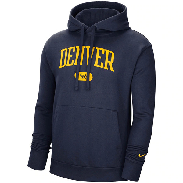 Men's Denver Nuggets 2021 Navy Heritage Essential Pullover Hoodie Men's Denver Nuggets 2021 Navy Heritage Essential Pullover Hoodie