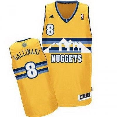 Denver Nuggets 8 Danilo Gallinari Yellow Revolution 30 Swingman NBA Jerseys Denver Nuggets 8 Danilo Gallinari Yellow Revolution 30 Swingman NBA Jerseys