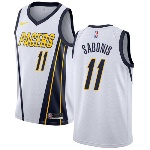 Nike Pacers #11 Domantas Sabonis White NBA Swingman Earned Edition Jersey Nike Pacers #11 Domantas Sabonis White NBA Swingman Earned Edition Jersey