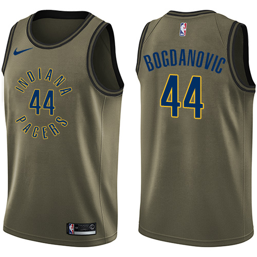 Nike Pacers #44 Bojan Bogdanovic Green Salute to Service NBA Swingman Jersey Nike Pacers #44 Bojan Bogdanovic Green Salute to Service NBA Swingman Jersey