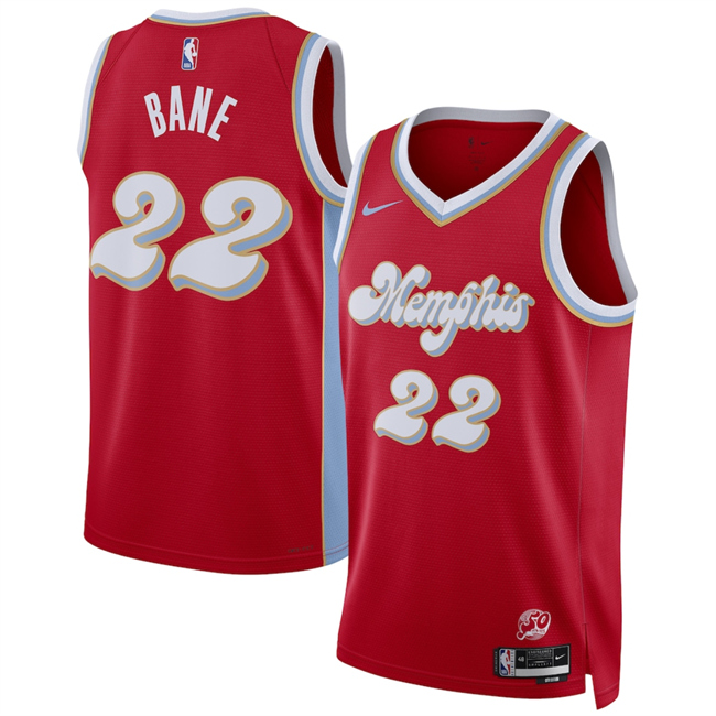 Men's Memphis Grizzlies #22 Desmond Bane Red 2024 25 City Edition Stitched Basketball Jersey Men's Memphis Grizzlies #22 Desmond Bane Red 2024 25 City Edition Stitched Basketball Jersey