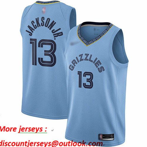 Grizzlies #13 Jaren Jackson Jr. Light Blue Basketball Swingman Statement Edition Jersey